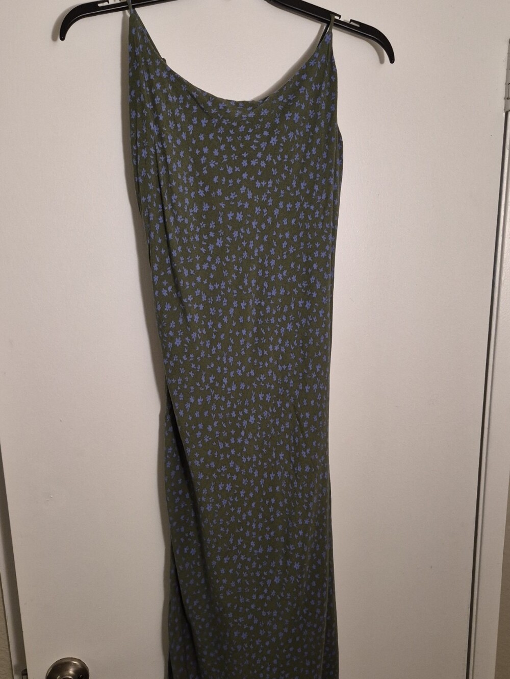 RVCA Olive Green Maxi Dress with Floral Print